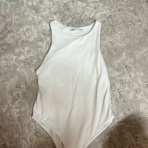 White Zara body suit